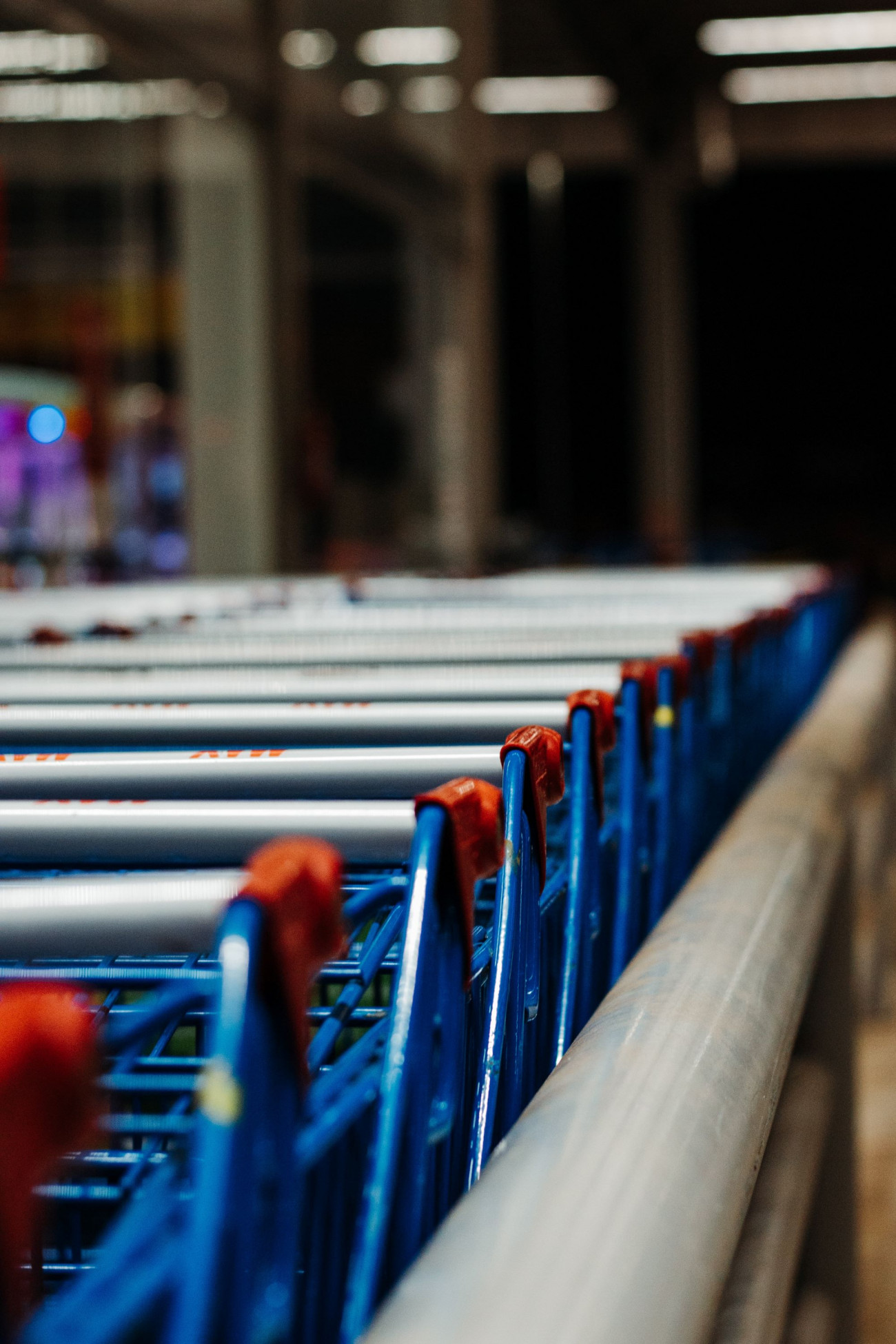 Slika vrste nakupoalnih vozickov v supermarketu 23.10.2023