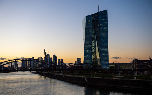 Slika sedeza evropske centralne banke v Frankfurtu 8.10.2023